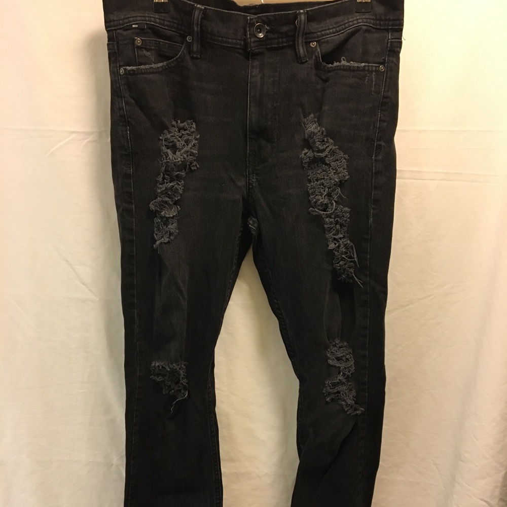 Black Distressed Jeans
